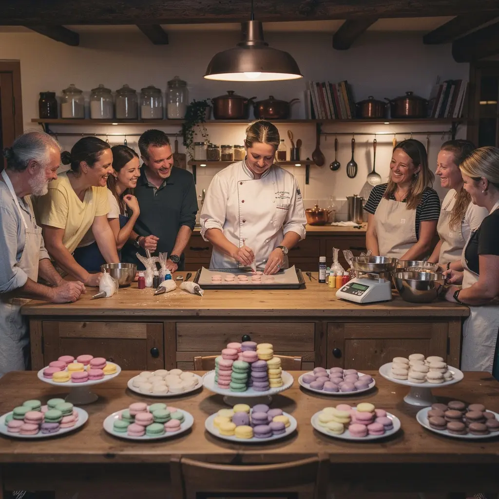 Ein Kochkurs, in dem Teilnehmer lernen, asiatische Wok-Gerichte zuzubereiten.